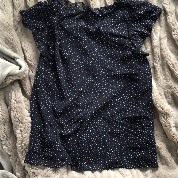Work polka dot navy top - Picture 3 of 4